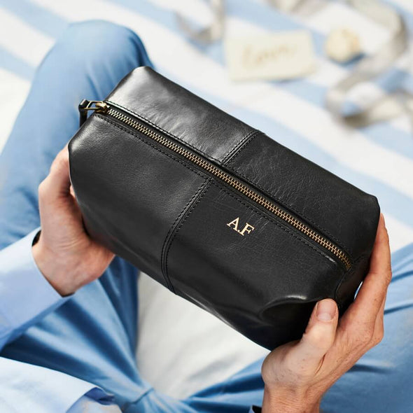 Usher Leather Wash Bag